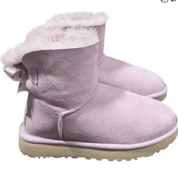 UGG Mini Baliey Bow II "Lavender" Winter Boot Size 5 - Picture 2 of 7